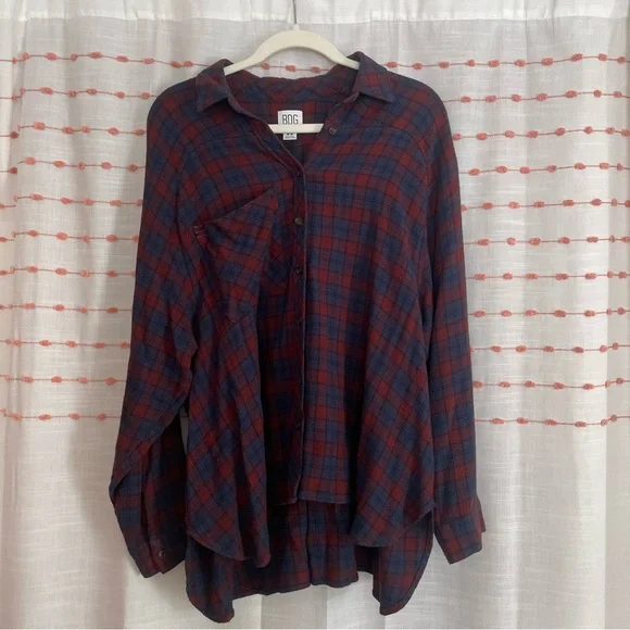 UO BDG Lachlan Flannel Button-Down Shirt - Picture 3 of 4